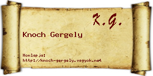 Knoch Gergely névjegykártya